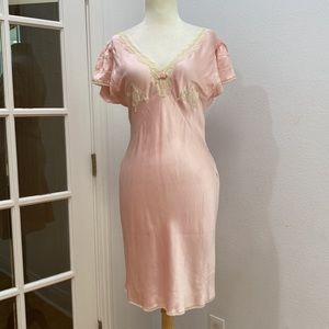 Vintage 90s Y2K 💕🤍 Betsey Johnson Pink Silk Dress, Size 8